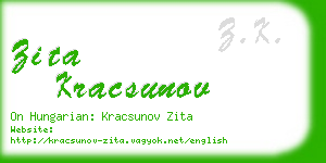 zita kracsunov business card